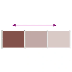 Patio Retractable Side Awning 614x160 cm Brown