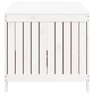 Garden Storage Box White 147x68x64 cm Solid Wood Pine