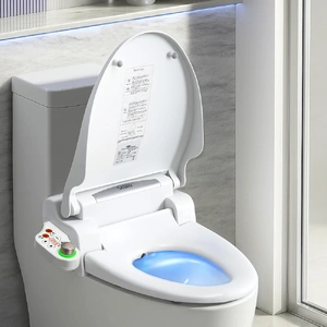 Electric Bidet Toilet Seat Cover LED Night Light Heated Seat with Remote