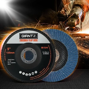 100 PCS Zirconia Sanding Flap Disc 5" 125mm 80Grit Angle Grinding Wheel