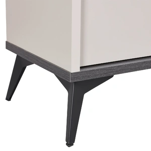 Dressing Chest With 6 Storage Drawers MDF Mirror Combination of Champagne and Black Colour