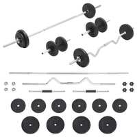 Barbell and Dumbbell with Plates