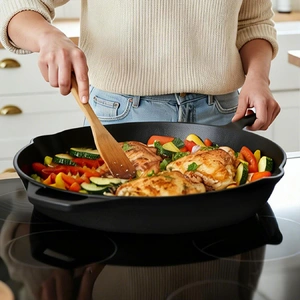 Non Stick Frying Pan Cast Iron Steak Skillet