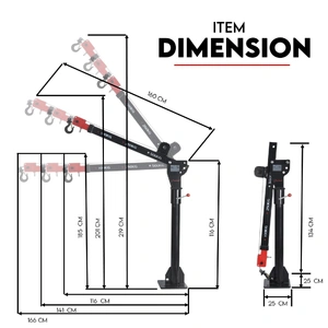 800kg Electric Hoist Winch Crane 12V Swivel Car Truck UTE Lift 360¬∞ Pick up