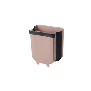 9L Hanging Bin Wall Mounted Folding Waste Bin Kitchen Dining Cabinet Trash Can - White