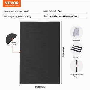 Exercise Mat, Non Slip High Density Premium Yoga Mat, Exercise Yoga Mat for Men & Women, Fitness & Exercise Mat with Bag & Carry Strap, for All Types 