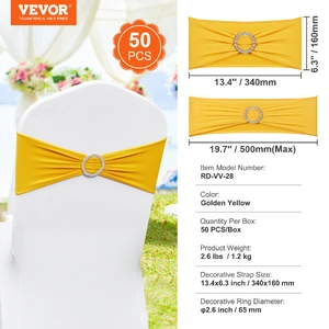 Stretch Spandex Chair Sashes, Chair Slipcover and Stretch Chair Sash with Round Buckle, Elastic Chair Bands, Fitting Wedding, Holiday, Banquet, Party 