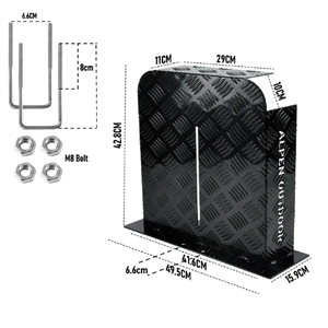Base Mount 2mm Thickness Aluminium Diesel Heater Fuel Tank Cover Double Side for 10L 15L Fuel Tank Black