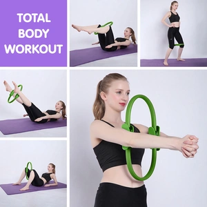 Pilates Ring Band Yoga Home Workout Exercise Band - Green