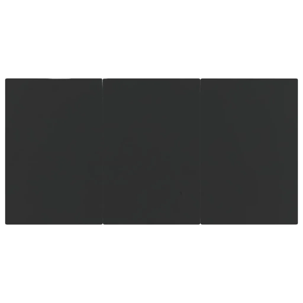 9 Piece Garden Dining Set Black Poly Rattan and Steel Price