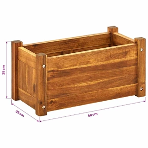 Garden Raised Bed Acacia Wood 50x25x25 cm