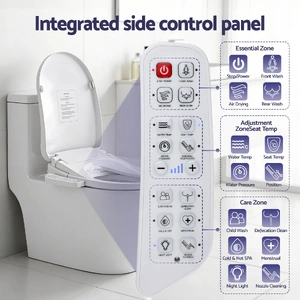 Electric Bidet Toilet Seat Cover Heated Warm Water Dryer LED Night Light