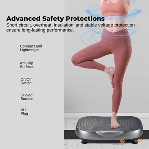 Vibration Plate Machine - Vibrating Exercise Platform Grey