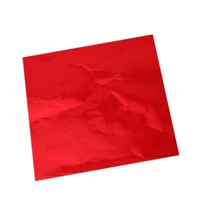 100PCS Tin Foil Aluminium Wrapping Square Chocolate Wrappers 10CM - Gold/Gloss