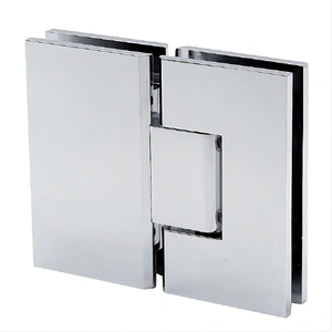 120x120cm Double Door Corner Shower Screen ‚Äì Chrome U-Brackets, Brass Hinges & Round Knob Handle