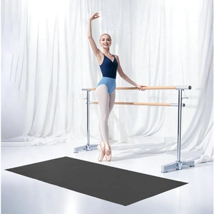 Dance Floor, 6.6' x 3' Portable Yoga Mat with Organizer Bag, 1.5 mm Thick Workout Mats, Non-slip Floor Mats for Practicing at Home, Studios, Stage