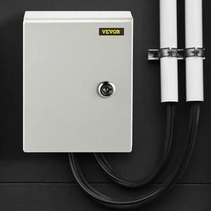 NEMA Steel Enclosure, 25 x 20 x 15 cm NEMA 4X Steel Electrical Box, IP66 Waterproof & Dustproof, Outdoor/Indoor Electrical Junction Box, with Mounting