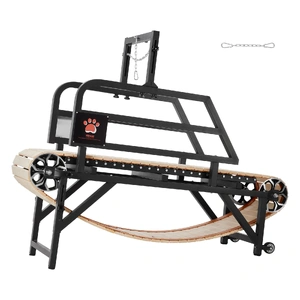 Dog Treadmill for Medium Dogs, 330lbs Weight Capacity, Dog Running Machine with Adjustable Ramps, 15.5" Runway Dog Pacer Slatmill, Pet Treadmill Exerc