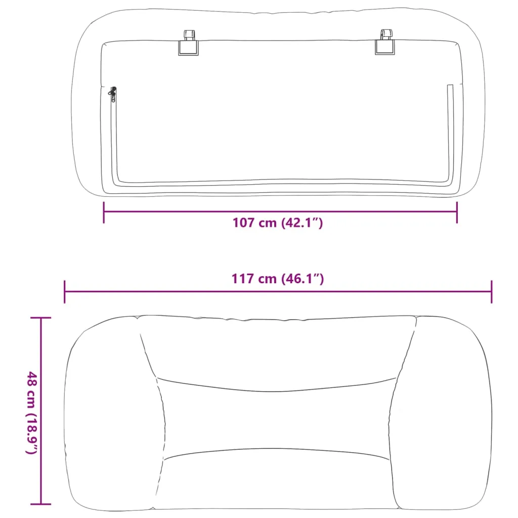Headboard Cushion Black 107 cm King Single Faux Leather Price