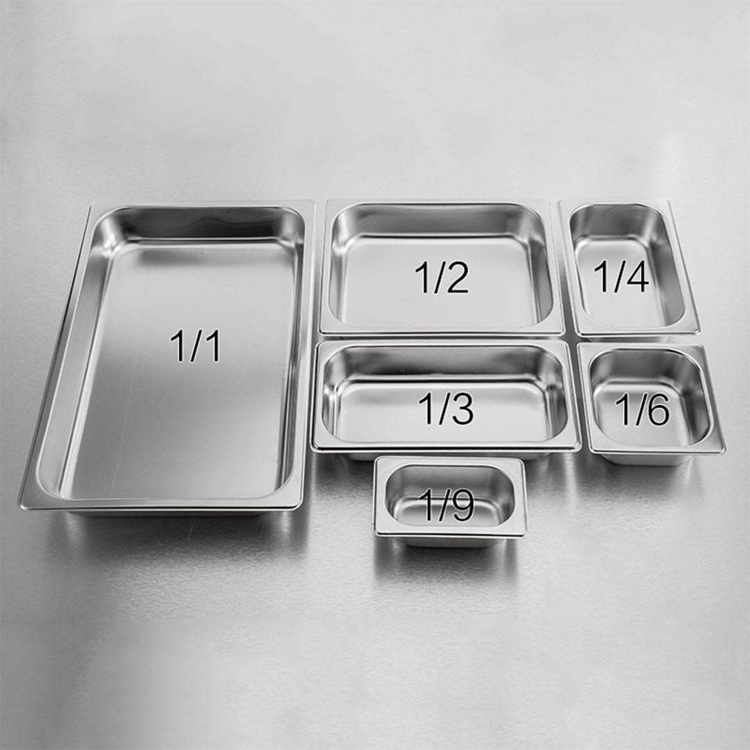 6X Gastronorm GN Pan Full Size 1/3 GN Pan 15cm Deep Stainless Steel Tray With Lid Price