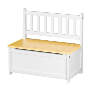 2-In-1 Kids Toys Storage Bench Box Wooden Chair