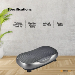 Vibration Plate Machine - Vibrating Exercise Platform Grey