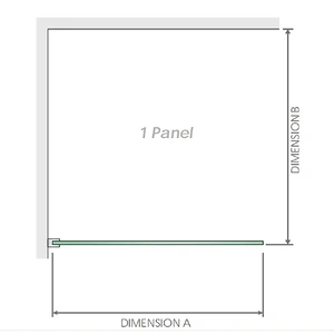 100x80cm Corner Frameless Shower Screen ‚Äì Gunmetal Wall Channel and Floor F-Bracket with SS Hinges for Contemporary Bathrooms