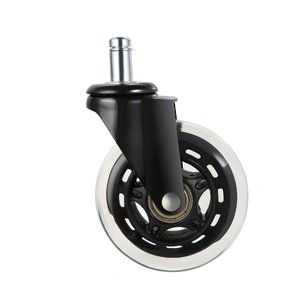 Office Chair Wheels, Set of 5, 76.2 mm Caster Wheels Replacement for Hardwood Floors and Carpet, Heavy Duty Computer Gaming Desk Casters with 59 kg Lo