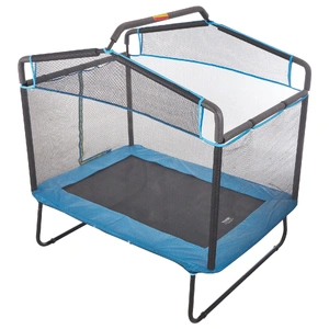 6FT Trampoline for Kids, 72" Indoor/Outdoor Toddlers Trampoline, Mini Baby Trampoline with Safety Enclosure Net, Gymnastics Bar, Hammock, Recreational