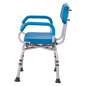 Swivel Shower Chair 360 Degree, Adjustable Shower Seat with Pivoting Arms & Padded Bath Seat for Inside Shower or Tub, Non-Slip Rotating Bathtub Chair