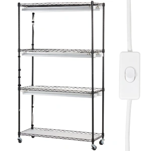 Plant Stand with Grow Lights 4 Tiers 180W 150 cm Tall Plant Grow Shelf