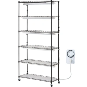 Plant Stand with Grow Light 6 Tiers 180W 180 cm Indoor Plant Grow Shelf