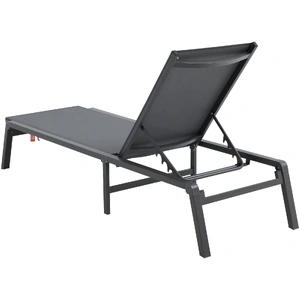 Chaise Lounge Chair Outdoor, Aluminum Patio Lounge Chair with Adjustable 5-Position, Folding Pool Lounge Chair Recliner and Full Flat Tanning Chair fo