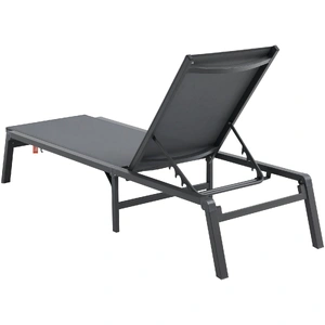 Chaise Lounge Chair Outdoor Patio Lounge Chair Adjustable 5-Position 2 pcs