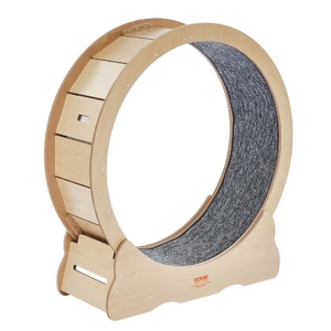 Cat Exercise Wheel, Large Cat Treadmill Wheel for Indoor Cats, 35.8 inch Cat Running Wheel with Detachable Carpet and Cat Teaser for Running/Walking/T