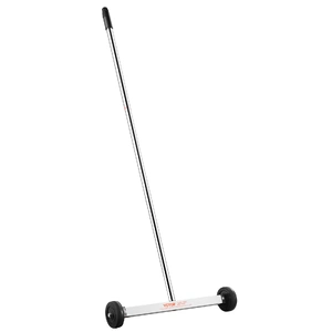 Magnetic Sweeper with Wheels, 17inch Mini Magnetic Sweeper, 10 lbs Capacity, Adjustable Handle, Lightweight Magnetic Pickup Sweeper to Pick Up Nails a