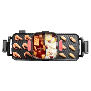 Hot Pot with Grill 2300W 2-in-1 Electric Smokeless BBQ with Removable Pot