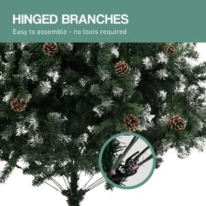 1.2m Pre Lit LED Christmas Tree with Pine Cones