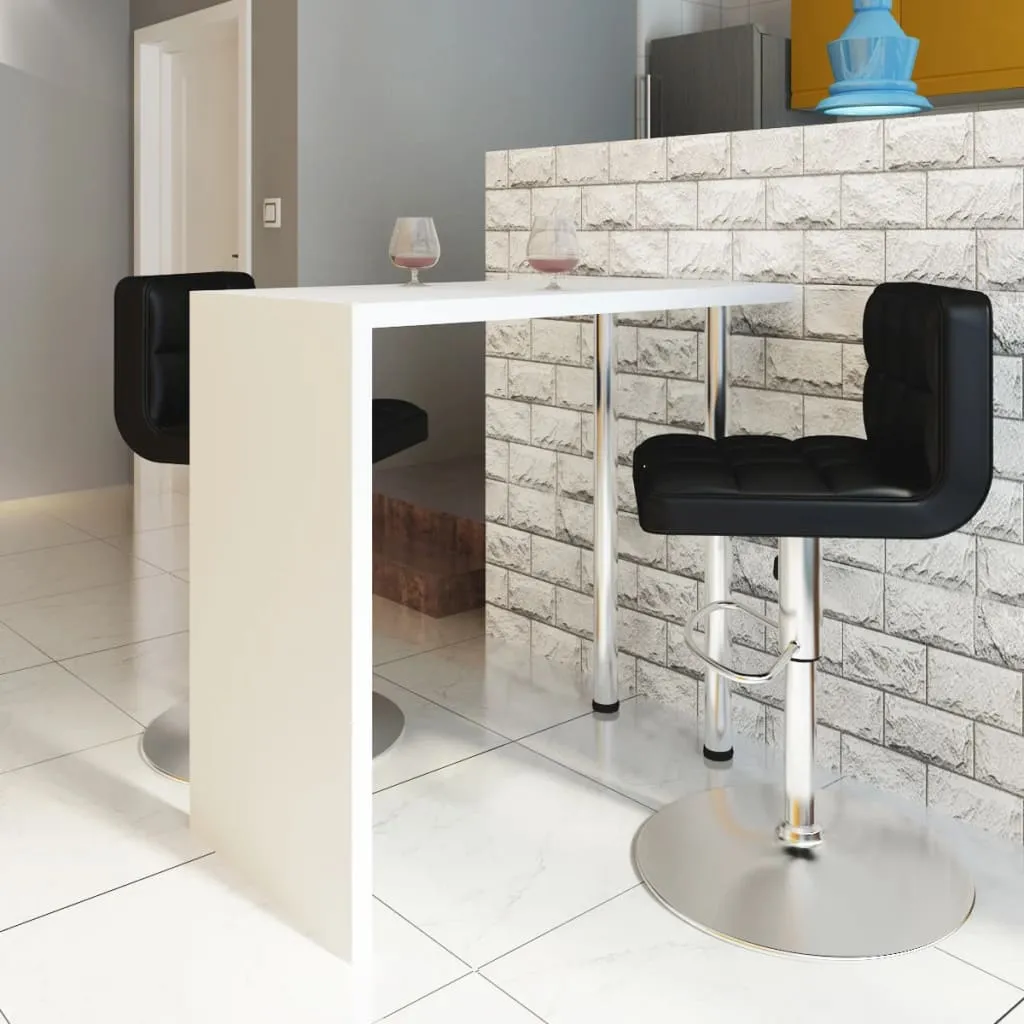 Bar Table MDF with 2 Steel Legs High Gloss White Bar Table MDF with 2 Steel Legs High Gloss White