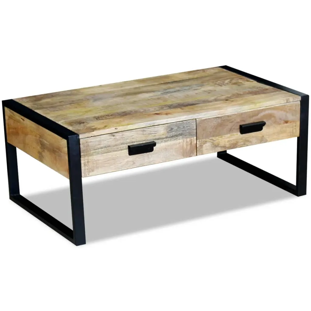 Coffee Table with 2 Drawers Solid Mango Wood 100x60x40 cm Coffee Table with 2 Drawers Solid Mango Wood 100x60x40 cm