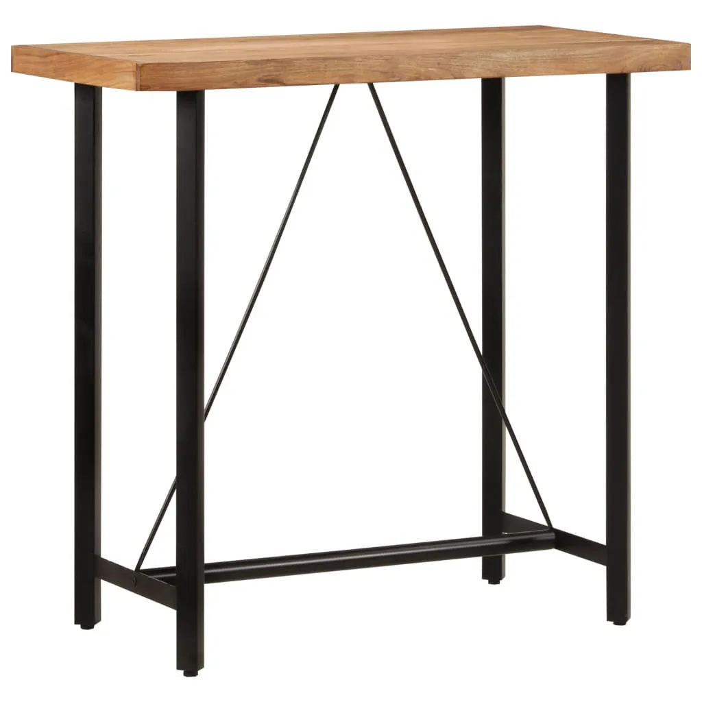Bar Table 110x55x107 cm Solid Wood Acacia and Iron Bar Table 110x55x107 cm Solid Wood Acacia and Iron