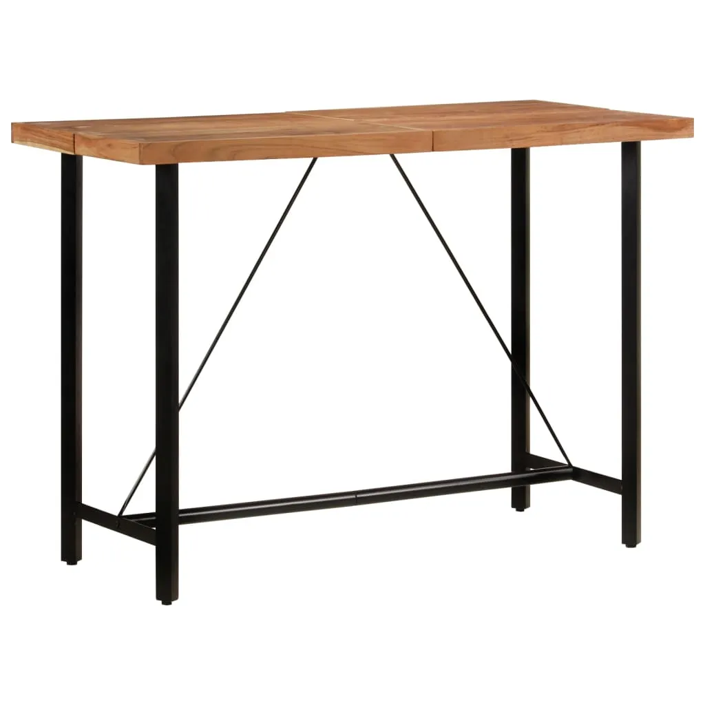 Bar Table 150x70x107 cm Solid Wood Acacia and Iron Bar Table 150x70x107 cm Solid Wood Acacia and Iron