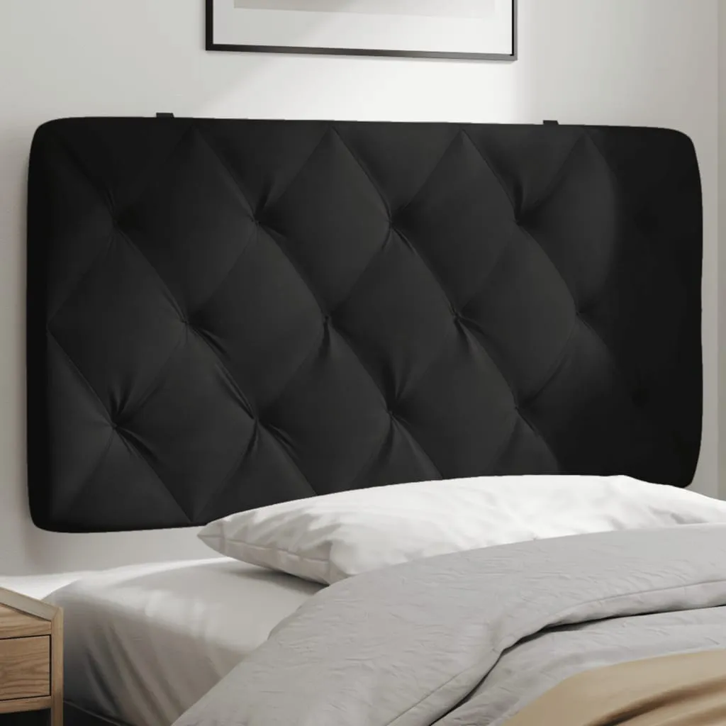 Headboard Cushion Black 107 cm King Single Velvet Headboard Cushion Black 107 cm King Single Velvet
