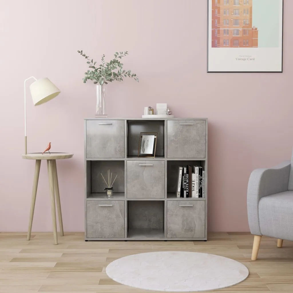 Book Cabinet Concrete Grey 90x30x90 cm Engineered Wood Book Cabinet Concrete Grey 90x30x90 cm Engineered Wood