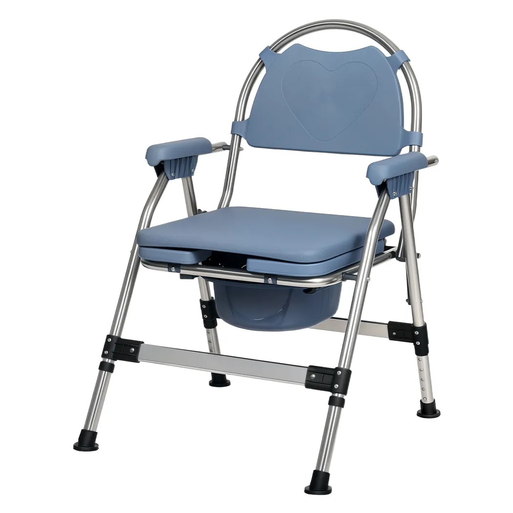Commode Chair Adjustable Bedside Seat Elderly Pregnant Disability Aid