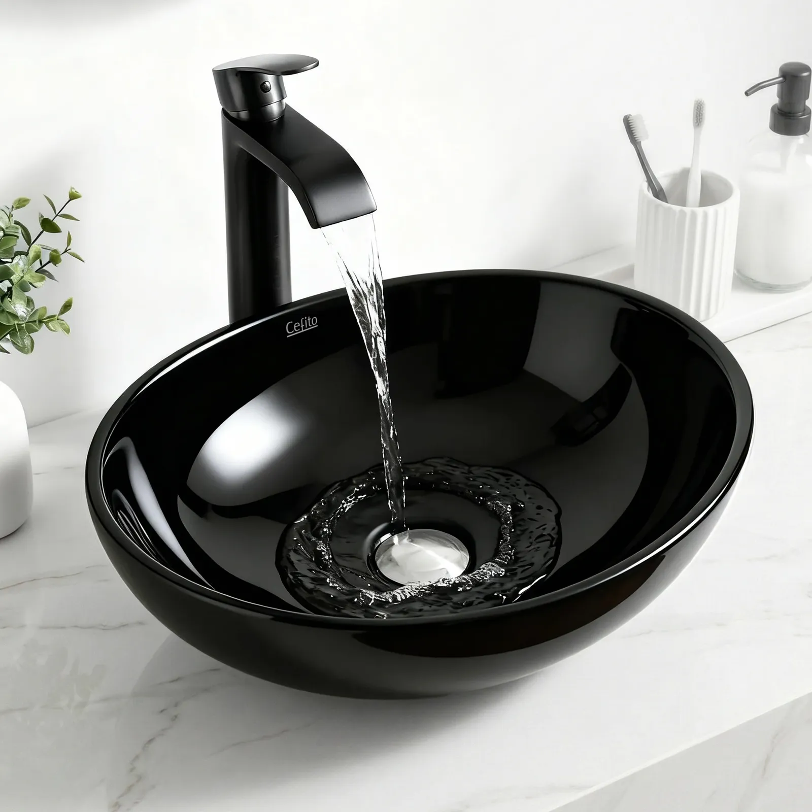 Bathroom Basin Ceramic Vanity Sink Hand Wash Bowl 41x34cm
