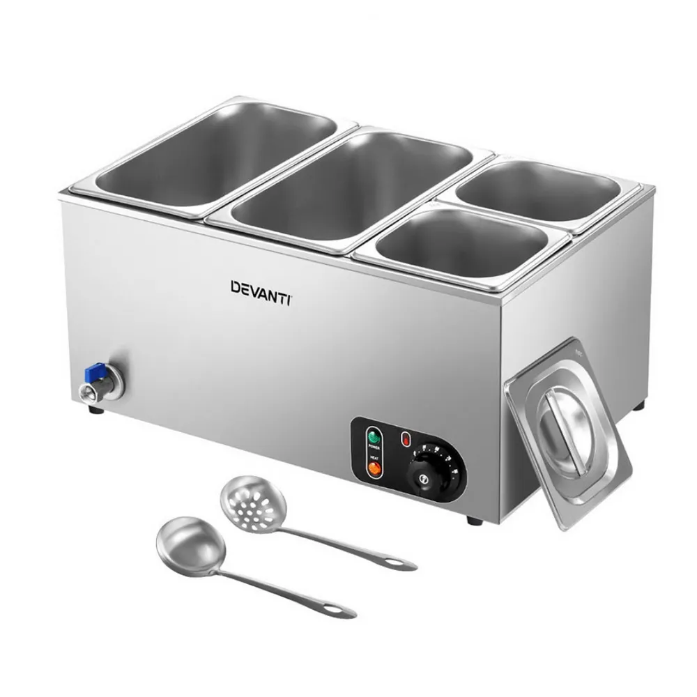 Commercial Food Warmer Bain Marie 4 Electric Buffet Pans