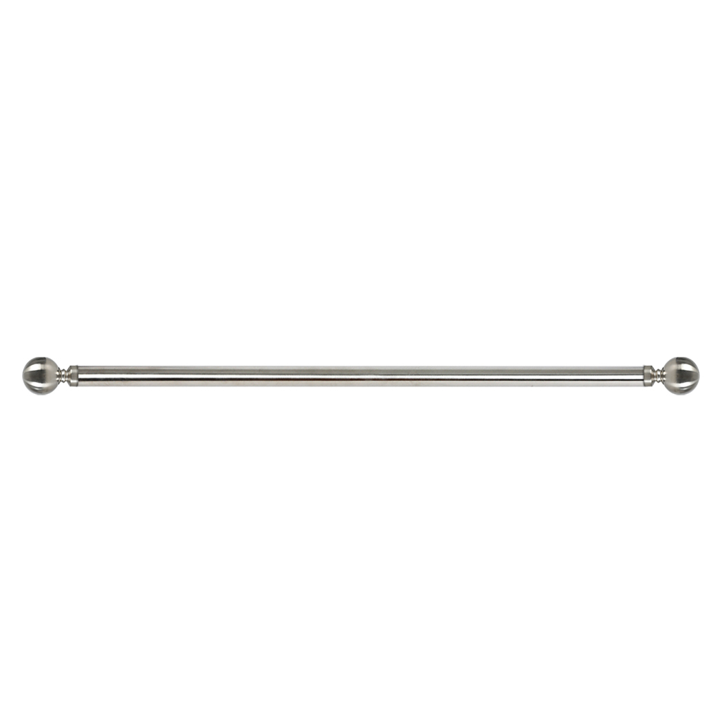 Steel Curtain Rod Quiet Rail Satin Nickel