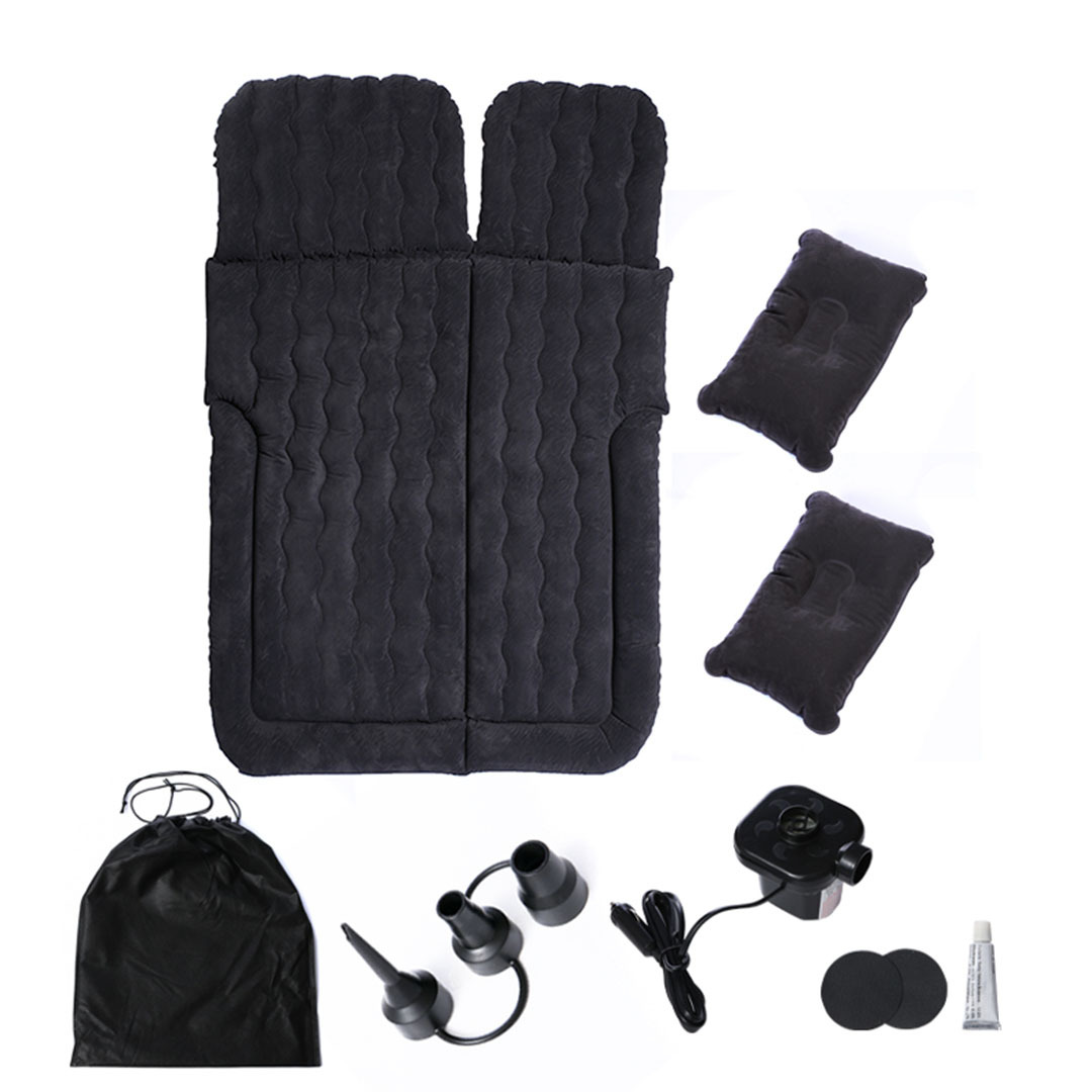 Black Inflatable Car Boot Mattress Portable Camping Air Bed Travel