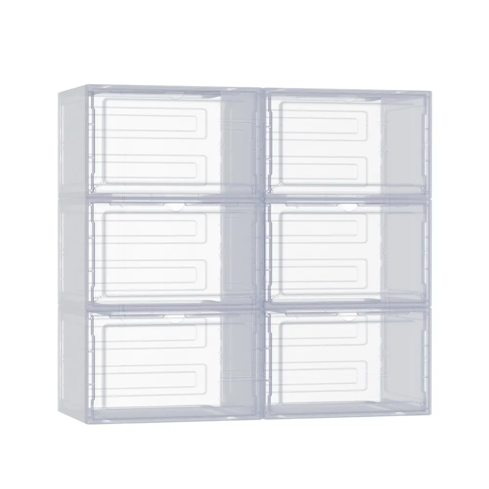 Shoe Box DIY Set of 6 Stackable Magnetic Door